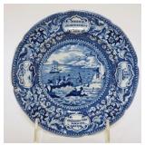 1091	HISTORICAL BLUE TRANSFER STAFFORDSHIRE PLATE, ENOCH WOOD & SONS *AMERICAN INDEPENDENT JULY 4 1776* GEORGE WASHINGTON, APPROXIMATELY 7 IN