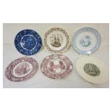 1118	GROUP OF WEDGWOOD TRANSFERWARE PLATES, LARGEST APPROXIMATELY 11 IN