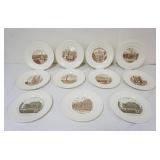 1119	WEDGWOOD PLATES, 9 OLD LONDON VIEWS, 2 BARBERINI PLACE, APPROXIMATELY 10 1/2 IN