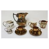 1120	GROUP OF ASSORTED COPPER & SILVER LUSTRE, LARGEST PIECE APPROXIMATELY 8 IN HIGH