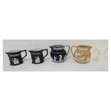 1127	GROUP OF ASSORTED PITCHERS INCLUDING COPELAND SPODE, ROYAL BAYREUTH, ROYAL WORCESTER, LARGEST A