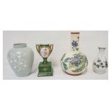 1135	GROUP OF ASSORTED VASES INCLUDING COPELAND SPODE, AUSTRIAN, ROYAL RUDOLSTADT, ROYAL GOEDEWAAGEN