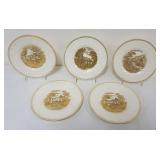 1137	5 WEDGWOOD *PATRICIAN* 8 1/2 IN PLATES
