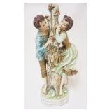 1153	LARGE CERAMIC COURTING SCENE, COPYWRITE AZZOLIN BROTHERS, APPROXIMATELY 32 IN HIGH