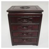 1176	ASIAN 4 DRAWER JEWELRY CHEST, APPROXIMATELY 7 IN X 9 IN X 12 IN HIGH