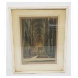 1178	FRAMED PRINT CATHEDRAL REIMS NOTRE-DAME, APPROXIMATELY 18 IN X 22 IN OVERALL