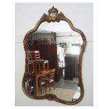 1189	GILT FINISHED HANGING MIRROR, APPROXIMATELY 28 IN X 50 IN HIGH