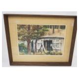 1194	SAMUEL LEITMAN WATERCOLOR *CENNARIAN* ARTIST SIGNED W/BIO ON BACK, APPROXIMATELY 20 IN X 16 IN 