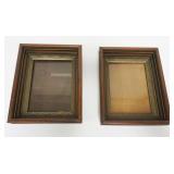 1208	PAIR OF ANTIQUE WALNUT SHADOWBOX FRAMES, EACH APPROXIMATELY 9 IN X 11 IN X 2 1/2 IN DEEP