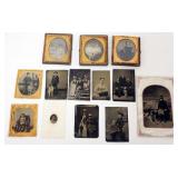 1209	GROUP OF ASSORTED TIN TYPES, LARGEST APPROXIMATELY 6 IN X 4 IN 