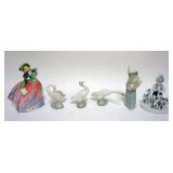 1216	GROUP OF ASSORTED FIGURES INCLUDING LLADROS, ROYAL DOULTON AND BAVARIAN, TALLEST APPROXIMATELY 