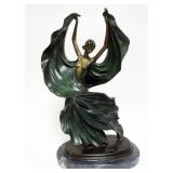 1218	CONTEMPORARY LOUIS ICART BRONZE FIGURE *FASCINATION* ON MARBLE BASE, APPROXIMATELY 21 IN H