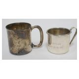 1222	2 STERLING SILVER MUGS, 4.4 OZT