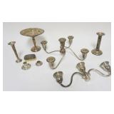 1223	GROUP OF ASSORTED WEIGHTED STERLING SILVER ITEMS