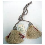 1232	SCALAMANDRE SILK AND WOOL TIE BACK, APPROXIMATELY 23 IN