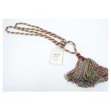 1235	SCALAMANDRE 100 PERCENT SILK AND WOOL TIE BACK, APPROXIMATELY 27 IN