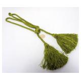 1240	SCALAMANDRE 100 PERCENT SILK AND WOOL TIE BACK, APPROXIMATELY 22 IN