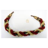 1243	SCALAMANDRE 100 PERCENT SILK AND WOOL TIE BACK, APPROXIMATELY 37 IN