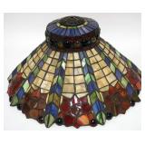 1249	TIFFANY STYLE STAIN GLASS SHADE, APPROXIMATELY 18 IN X 12 IN H