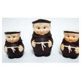 1252	3 GOBEL MONK PITCHERS, TALLEST APPROXIMATELY 6 IN H