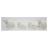 1003	LENOX CHINA JEWELS COLLECTION CA 1990S, GROUP OF 4 LAMBS AND CALVES, TALLEST APPROXIMATELY 5  I