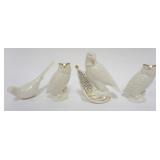 1005	LENOX CHINA JEWELS COLLECTION CA 1990S, GROUP OF 4 FIGURES INCLUDING OWLS, AMERICAN EAGLE WITH 