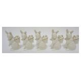 1006	LENOX CHINA JEWELS COLLECTION CA 1990S, GROUP OF 5 FIGURES INCLUDING EASTER BUNNIES WITH EGG BA