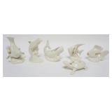 1007	LENOX CHINA JEWELS COLLECTION CA 1990S, GROUP OF 6 FIGURES INCLUDING DOLPHINS, SEAL, FISH AND T