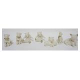 1008	LENOX CHINA JEWELS COLLECTION CA 1990S, GROUP OF 6 FIGURES INCLUDING BEARS AND PIGS, TALLEST AP