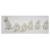 1011	LENOX CHINA JEWELS COLLECTION CA 1990S, GROUP OF 6  FIGURES INCLUDING BABY JESUS, CHILD HOLDING