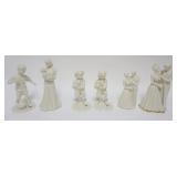 1017	LENOX CHINA, GROUP OF 5 FIGURES ,  INCLUDING WEDDING PROMISE, JEWELS COLLECTION AND RAINY DAY F
