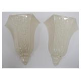 1023	LENOX CHINA,PAIR OF WALL POCKET VASES *MASTER PIECE WALL VASE*, EACH APPROXIMATELY 8 IN H