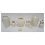 1035	LENOX CHINA ASSORTMENT INCLUDING 2 MASTERPIECE LARGE VASES, MASTERPIECE GLOBE VASE AND 3 POMPEI