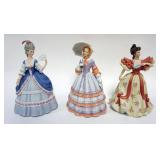 1052	LENOX COLLECTIONS LADY FIGURES WITH *GOVENNORS GARDEN PARTY*, *SPRING TIME PROMENADE* AND *FIRS