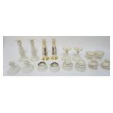 1069	LENOX CHINA ASSORTED CANDLESTICK SETS, LARGEST APPROXIMATELY 8 1/2 IN H, 1 GREEN MARKED