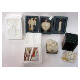 1091	LENOX CHINA CHRISTMAS ORNAMENT ASSORTMENT, 7 INCLUDING ANNUALS, CHRISTMAS VILLAGE, SAMPLE M SAN