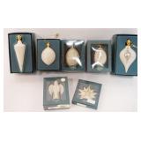 1093	LENOX CHINA CHRISTMAS ORNAMENT ASSORTMENT, 7 INCLUDING ANNUALS, ANGEL, SANTA BALL, AND OTHERS