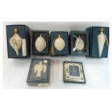 1094	LENOX CHINA CHRISTMAS ORNAMENT ASSORTMENT, 7 INCLUDING ANNUALS, 1ST CHRISTMAS TOGETHER, ANGEL, 