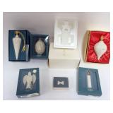 1097	LENOX CHINA CHRISTMAS ORNAMENT ASSORTMENT, 8 INCLUDING ANNUALS, TEAR DROP, ANGEL, AND OTHERS