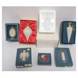 1098	LENOX CHINA CHRISTMAS ORNAMENT ASSORTMENT, 7 INCLUDING ANNUALS, TEAR DROO, FAVORITE TEACHER, AN