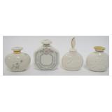 1104	LENOX CHINA FRAGANCE COLLECTION PERFUMES, 4 ASSORTED GOLD WREATH MARKED, APPROXIMATELY 4 1/4 IN
