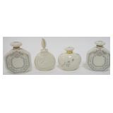 1106	LENOX CHINA FRAGANCE COLLECTION PERFUMES, 4 ASSORTED GOLD WREATH MARKED, APPROXIMATELY 4 1/4 IN