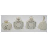 1108	LENOX CHINA FRAGANCE COLLECTION PERFUMES, 4 ASSORTED GOLD WREATH MARKED, APPROXIMATELY 4 1/4 IN