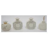 1109	LENOX CHINA FRAGANCE COLLECTION PERFUMES, 4 ASSORTED GOLD WREATH MARKED, APPROXIMATELY 4 1/4 IN
