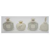 1110	LENOX CHINA FRAGANCE COLLECTION PERFUMES, 4 ASSORTED GOLD WREATH MARKED, APPROXIMATELY 4 1/4 IN