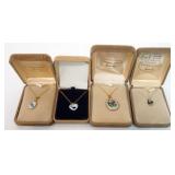 1117	LENOX CHINA JEWELRY INCLUDING 4 NECKLACES,  14K GOLD FILLED