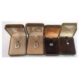 1119	LENOX CHINA JEWELRY INCLUDING 4 NECKLACES,  14K GOLD FILLED