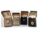 1120	LENOX CHINA JEWELRY INCLUDING 4 NECKLACES,  14K GOLD FILLED