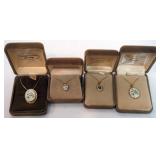 1122	LENOX CHINA JEWELRY INCLUDING 4 NECKLACES,  14K GOLD FILLED