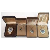 1124	LENOX CHINA JEWELRY INCLUDING 4 NECKLACES,  14K GOLD FILLED
